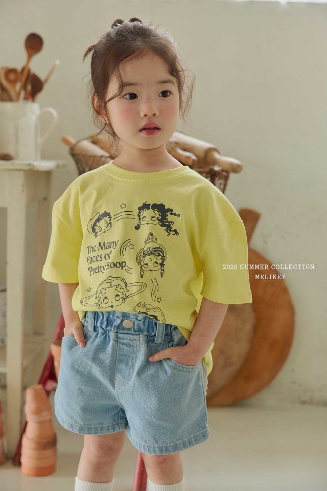 Melikey - Korean Children Fashion - #kidsstore - Heart Denim Shorts - 10