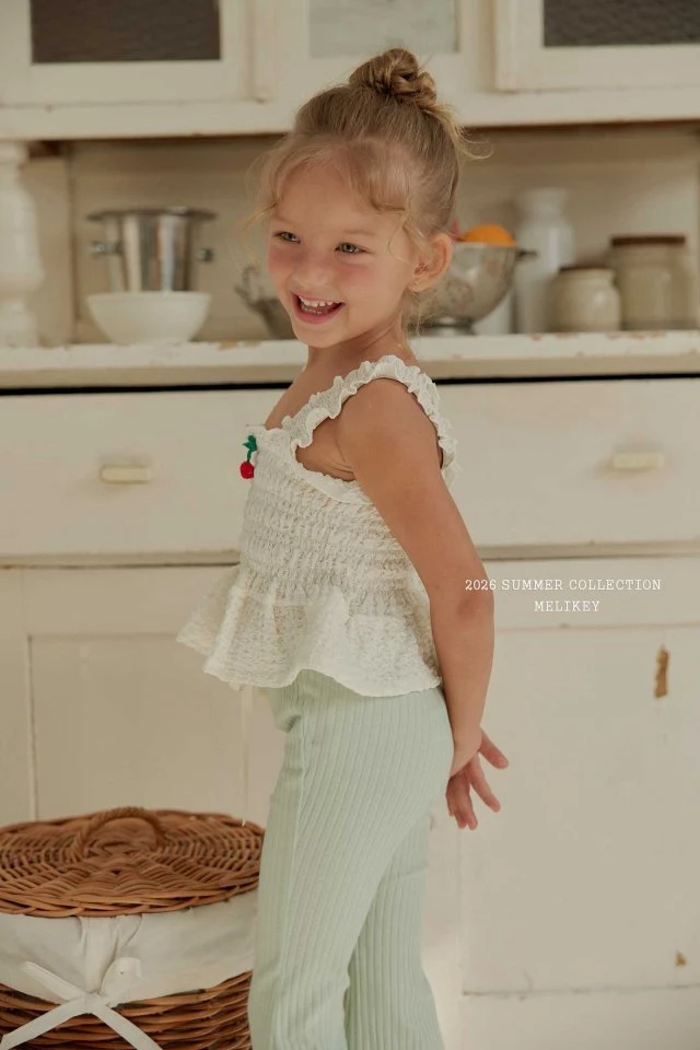 Melikey - Korean Children Fashion - #kidzfashiontrend - Cherry Tuck Blouse - 8