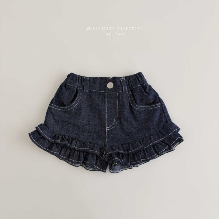 Melikey - Korean Children Fashion - #kidzfashiontrend - Tutu Frill Denim Shorts