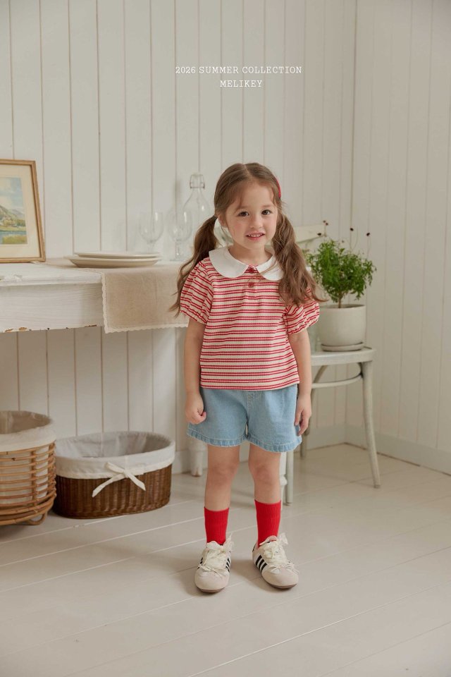 Melikey - Korean Children Fashion - #kidzfashiontrend - Soul Stripe Collar Tee - 10