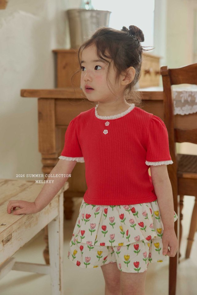 Melikey - Korean Children Fashion - #kidzfashiontrend - Soft Lace Tee - 6