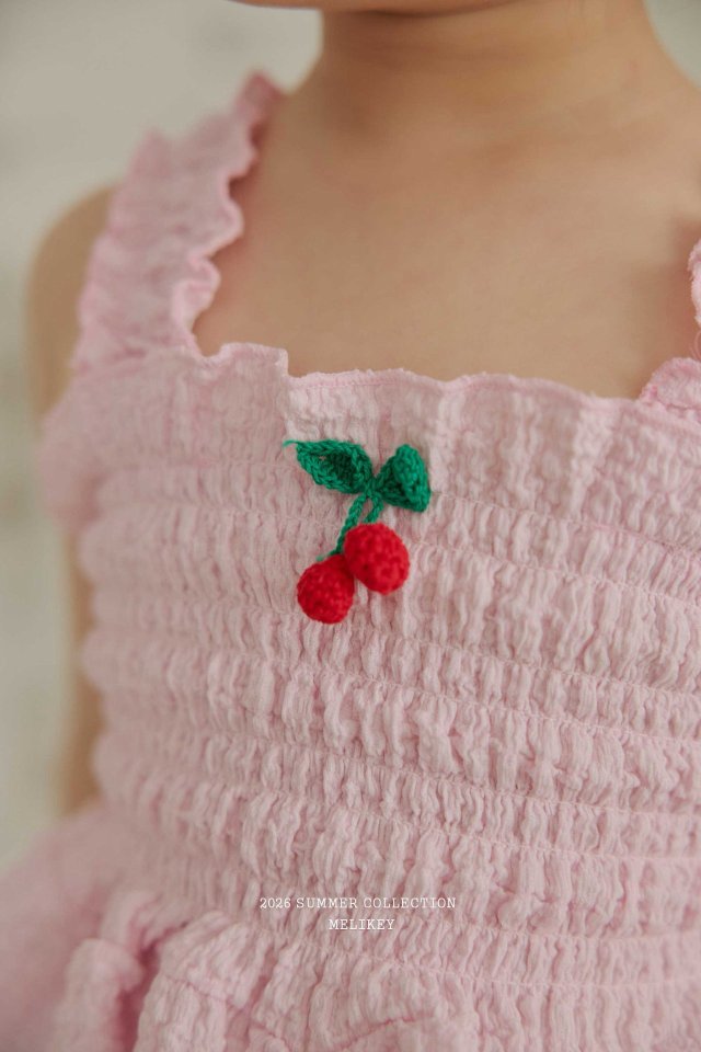 Melikey - Korean Children Fashion - #littlefashionista - Cherry Tuck Blouse - 10