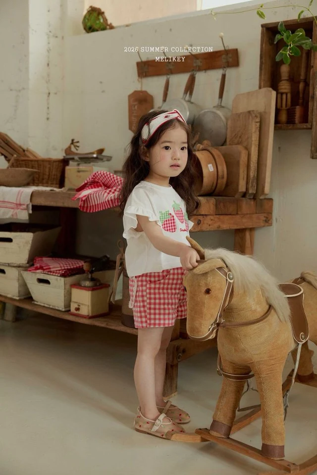 Melikey - Korean Children Fashion - #littlefashionista - Check Heart Pants - 7