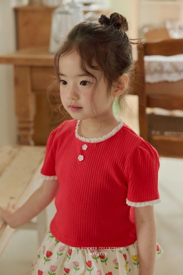 Melikey - Korean Children Fashion - #littlefashionista - Soft Lace Tee - 8
