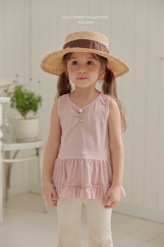Melikey - Korean Children Fashion - #Kfashion4kids - Rose Frill Sleeveless - 4