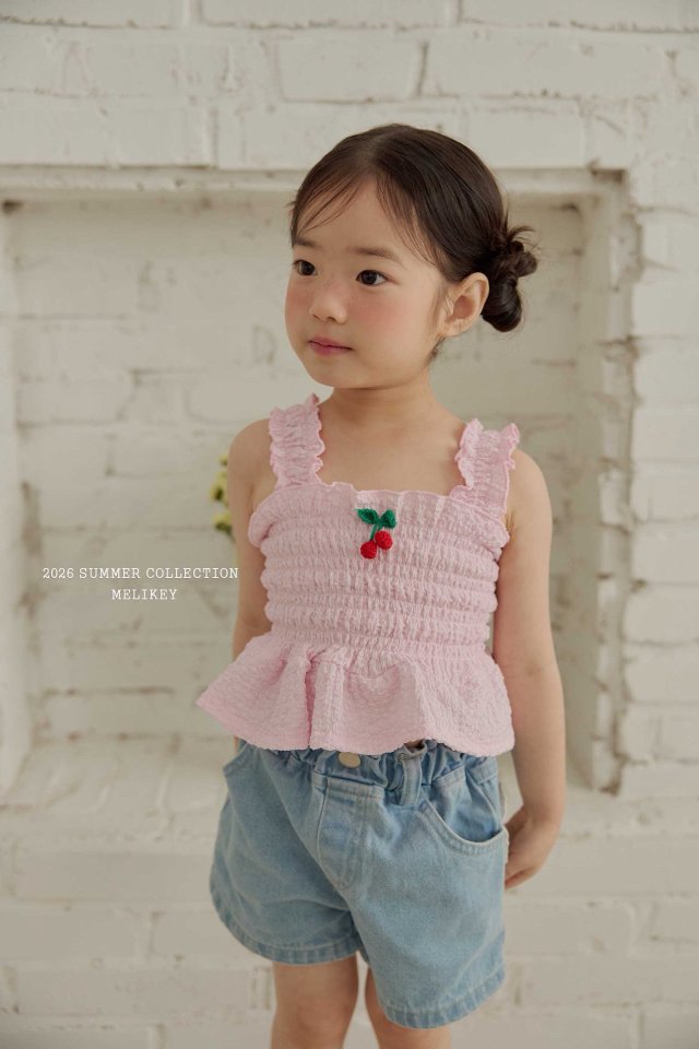 Melikey - Korean Children Fashion - #magicofchildhood - Cherry Tuck Blouse - 11