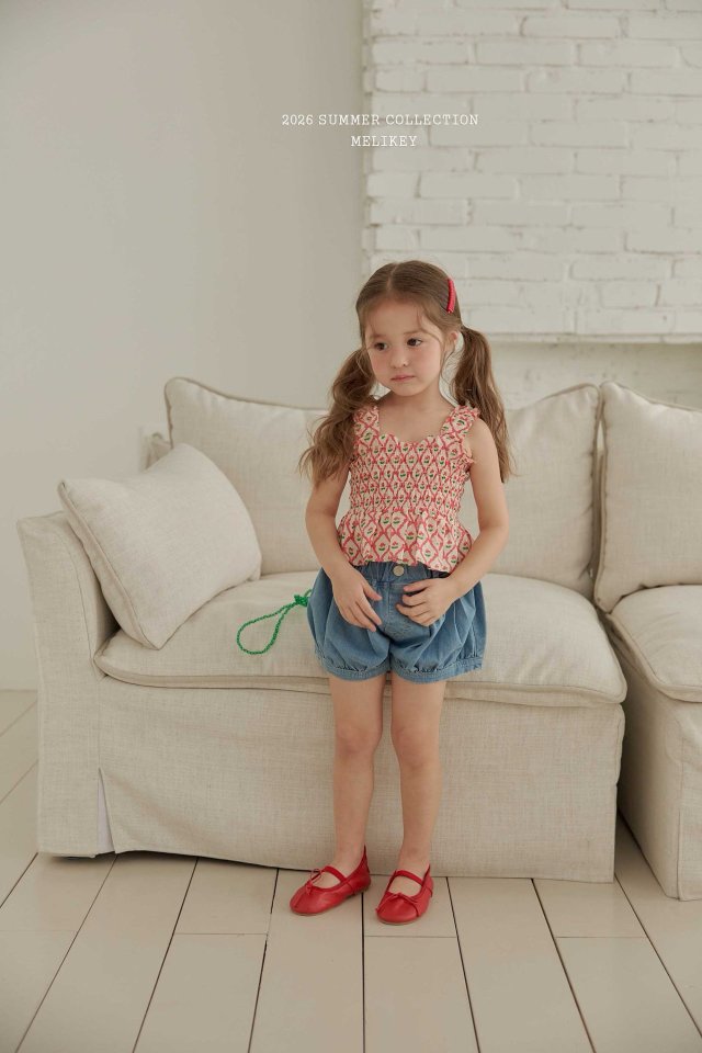 Melikey - Korean Children Fashion - #magicofchildhood - Cherry Ribbon Tuck Blouse - 11