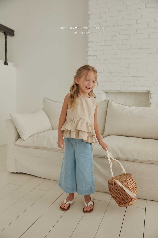 Melikey - Korean Children Fashion - #magicofchildhood - Ribbon Cancan Sleeveless Blouse - 10