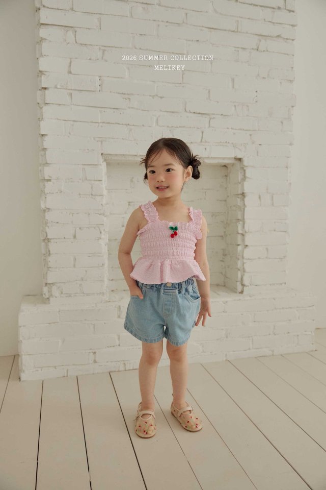 Melikey - Korean Children Fashion - #minifashionista - Cherry Tuck Blouse - 12