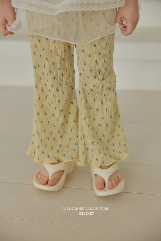 Melikey - Korean Children Fashion - #minifashionista - Flower Pleated Pants - 3