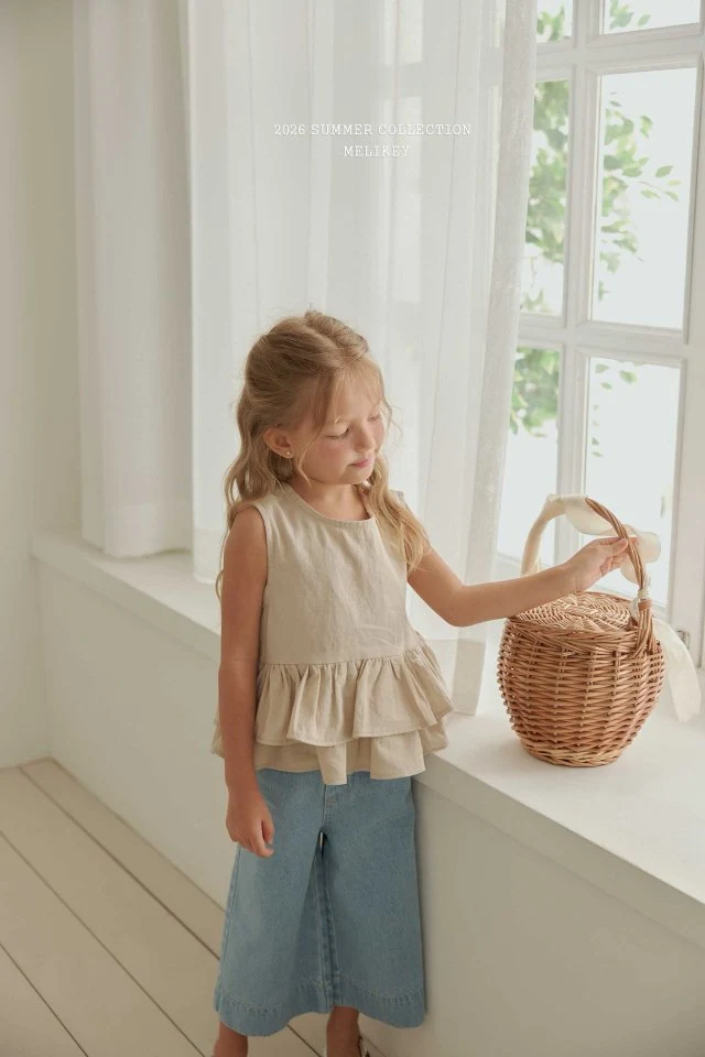 Melikey - Korean Children Fashion - #minifashionista - Ribbon Cancan Sleeveless Blouse - 11