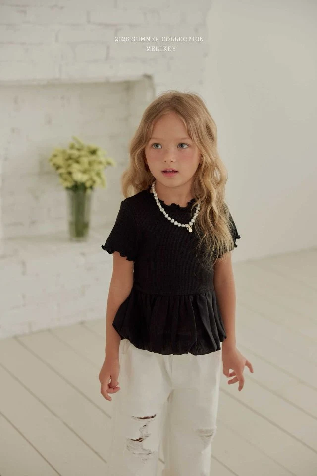 Melikey - Korean Children Fashion - #minifashionista - Puffy Ribbon Tee - 5