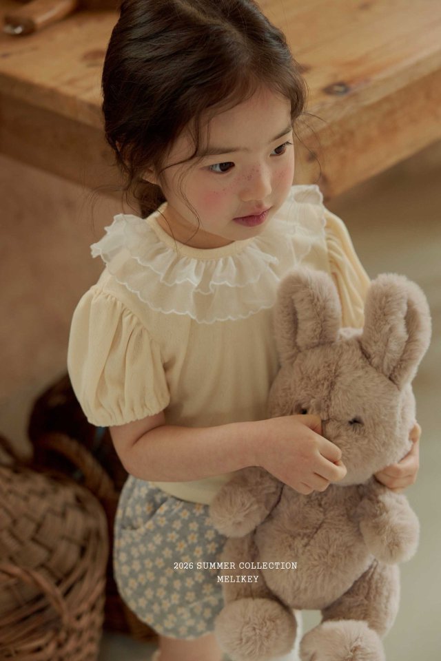 Melikey - Korean Children Fashion - #prettylittlegirls - Scarlet Puff Tee - 3