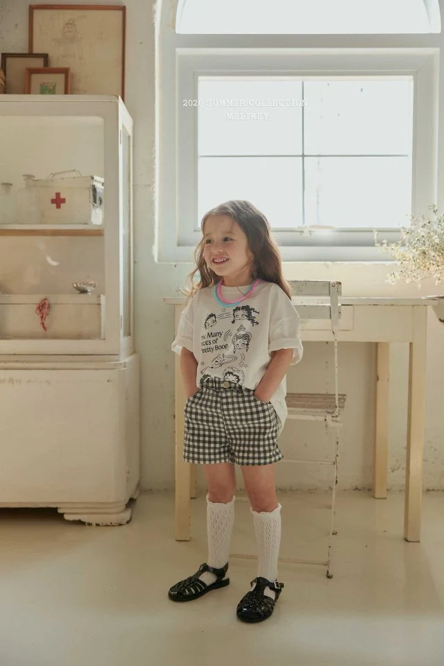 Melikey - Korean Children Fashion - #prettylittlegirls - Check Heart Pants - 10