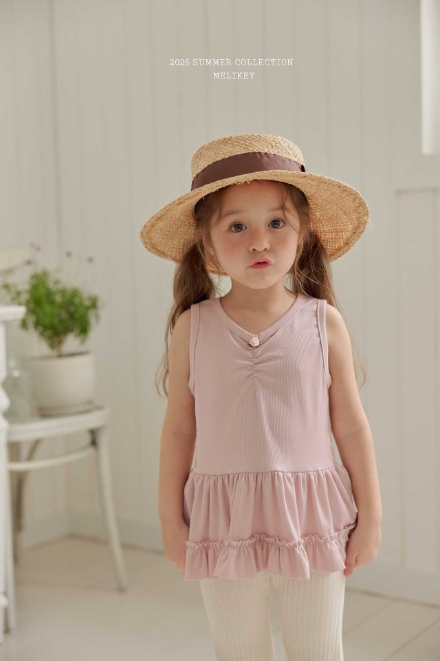 Melikey - Korean Children Fashion - #prettylittlegirls - Rose Frill Sleeveless - 7