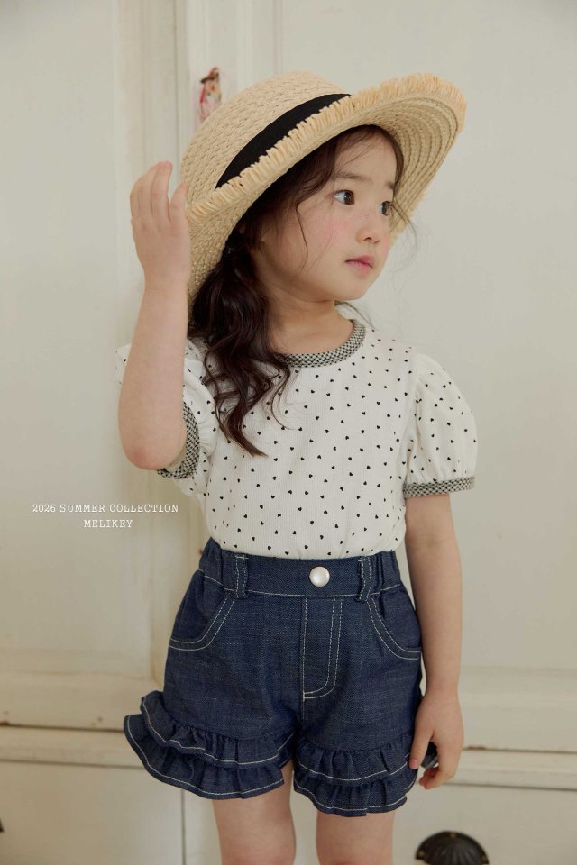 Melikey - Korean Children Fashion - #stylishchildhood - Tutu Frill Denim Shorts - 9