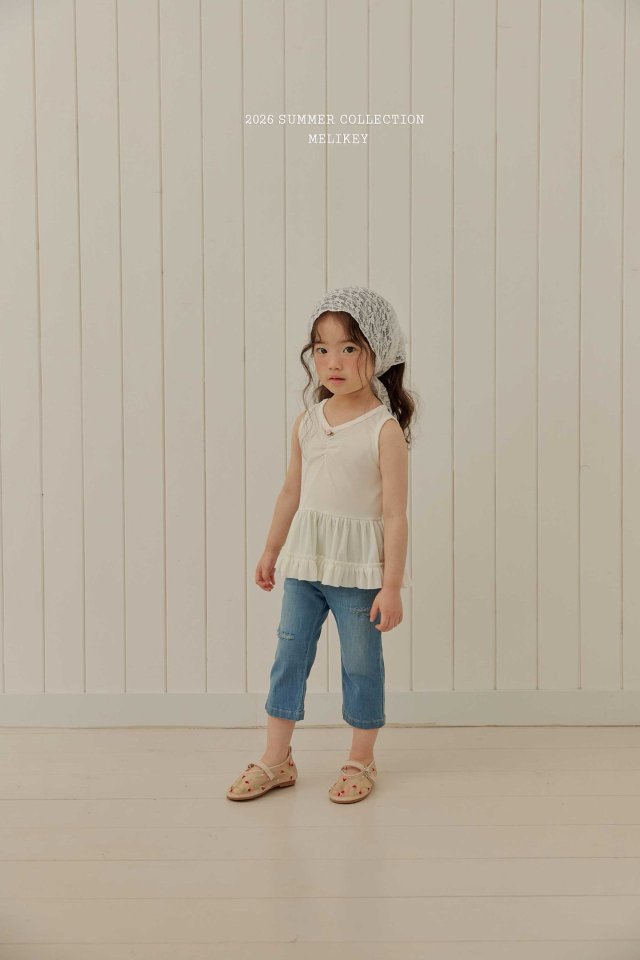 Melikey - Korean Children Fashion - #stylishchildhood - Rose Frill Sleeveless - 10
