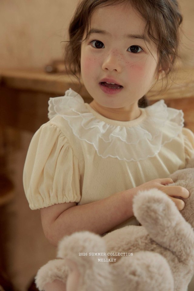 Melikey - Korean Children Fashion - #prettylittlegirls - Scarlet Puff Tee - 4