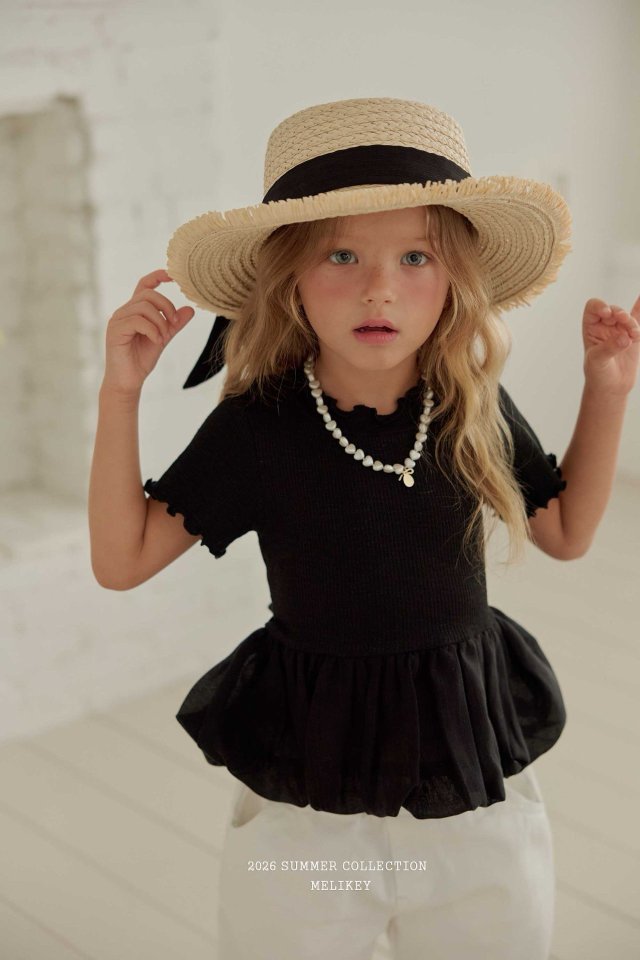 Melikey - Korean Children Fashion - #todddlerfashion - Puffy Ribbon Tee - 7