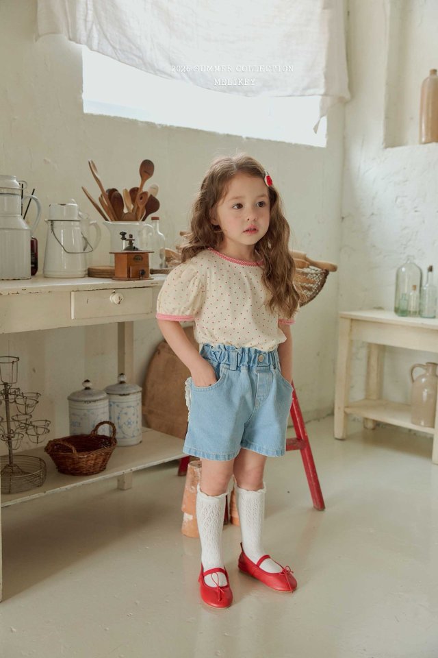 Melikey - Korean Children Fashion - #toddlerclothing - Mini Heart Puff Tee - 11