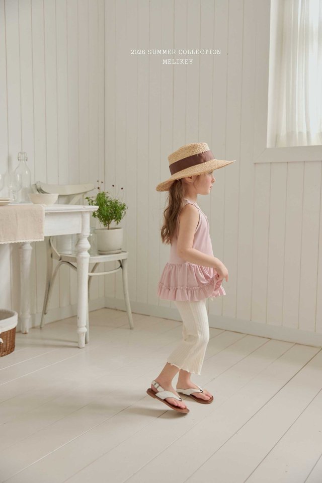 Melikey - Korean Children Fashion - #toddlerclothing - Rose Frill Sleeveless - 9