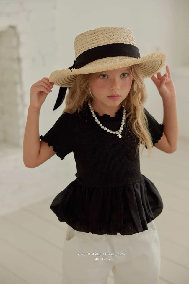 Melikey - Korean Children Fashion - #toddlerclothing - Puffy Ribbon Tee - 8