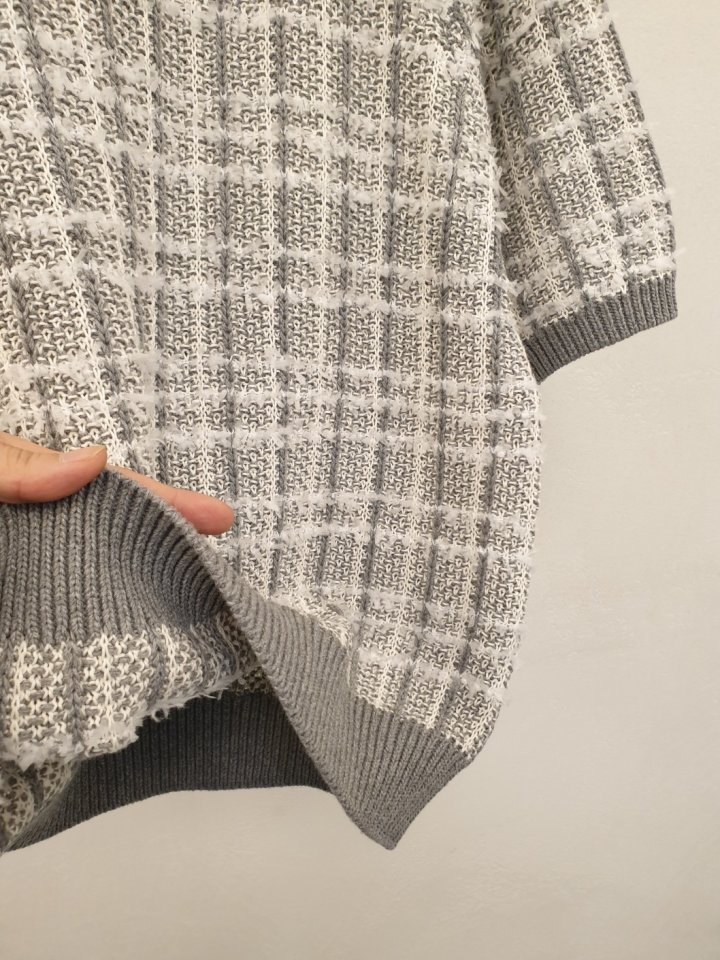 Merry J - Korean Women Fashion - #momslook - Tweed Round Knit - 12