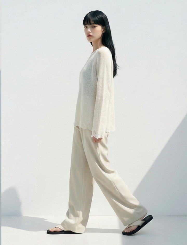 Merry J - Korean Women Fashion - #momslook - Romance Lace Knit - 2