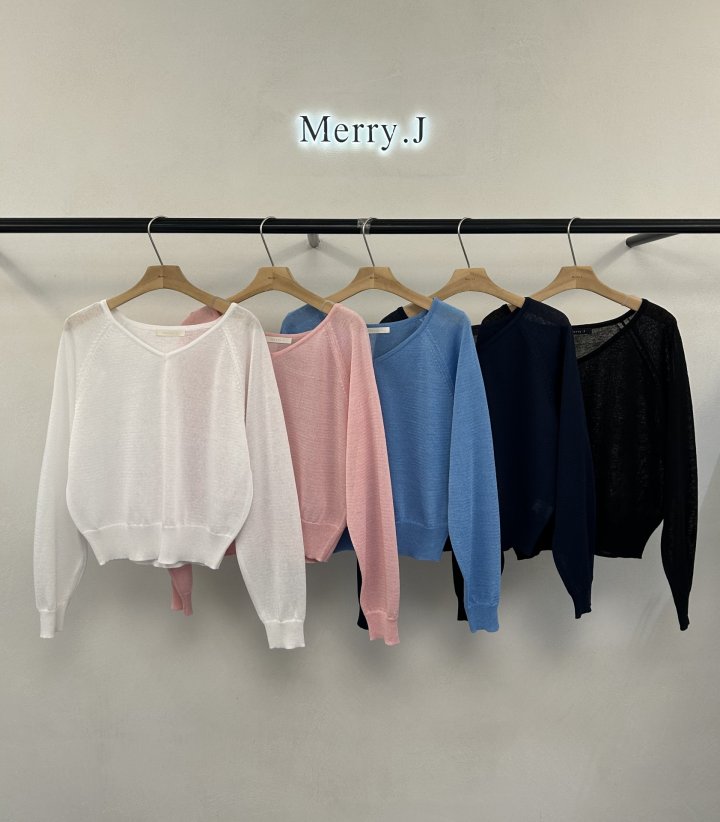 Merry J - Korean Women Fashion - #momslook - Roel V-Neck Knit - 5