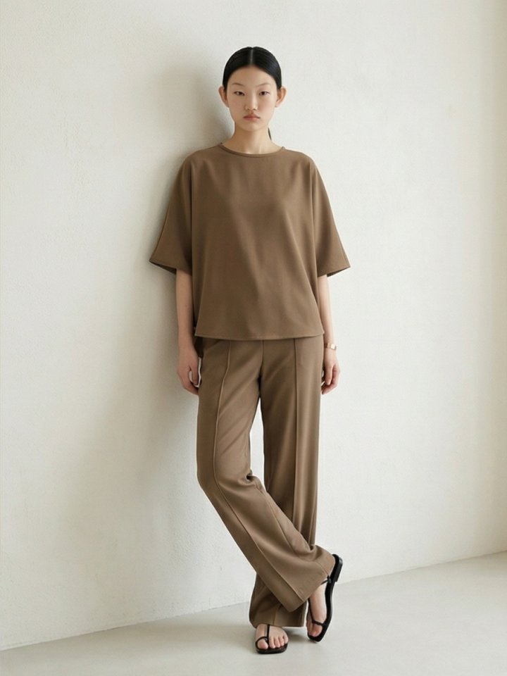 Merry J - Korean Women Fashion - #momslook - Rami Poncho Set - 2