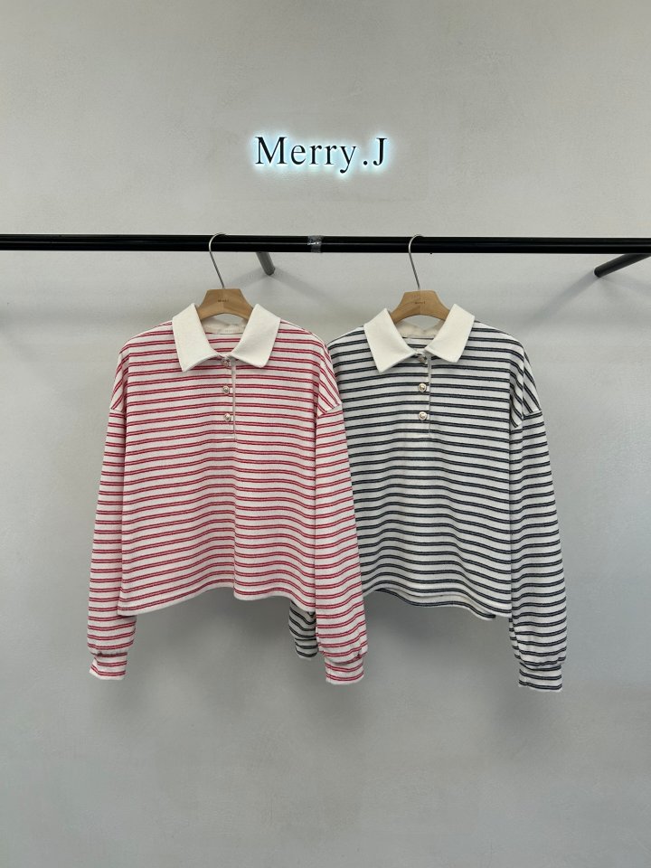 Merry J - Korean Women Fashion - #womensfashion - Cruise Collar Tee - 4