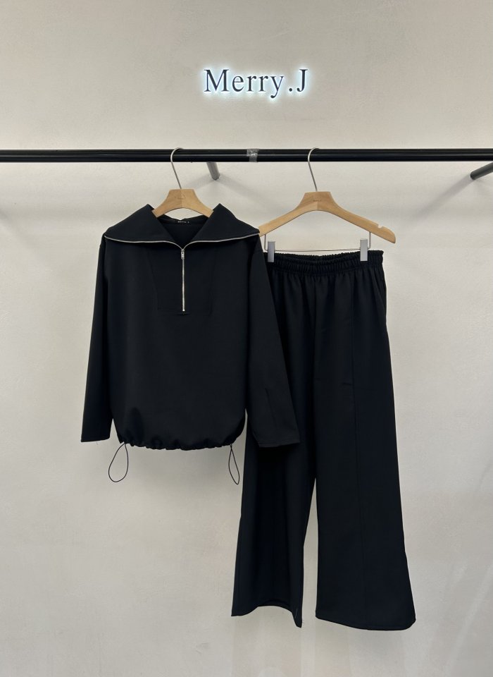 Merry J - Korean Women Fashion - #momslook - Beth Zip-Up Set - 6