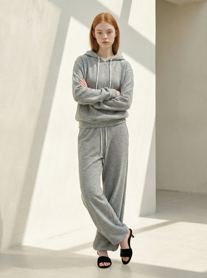 Merry J - Korean Women Fashion - #momslook - Rabbit Hoodie Set - 3