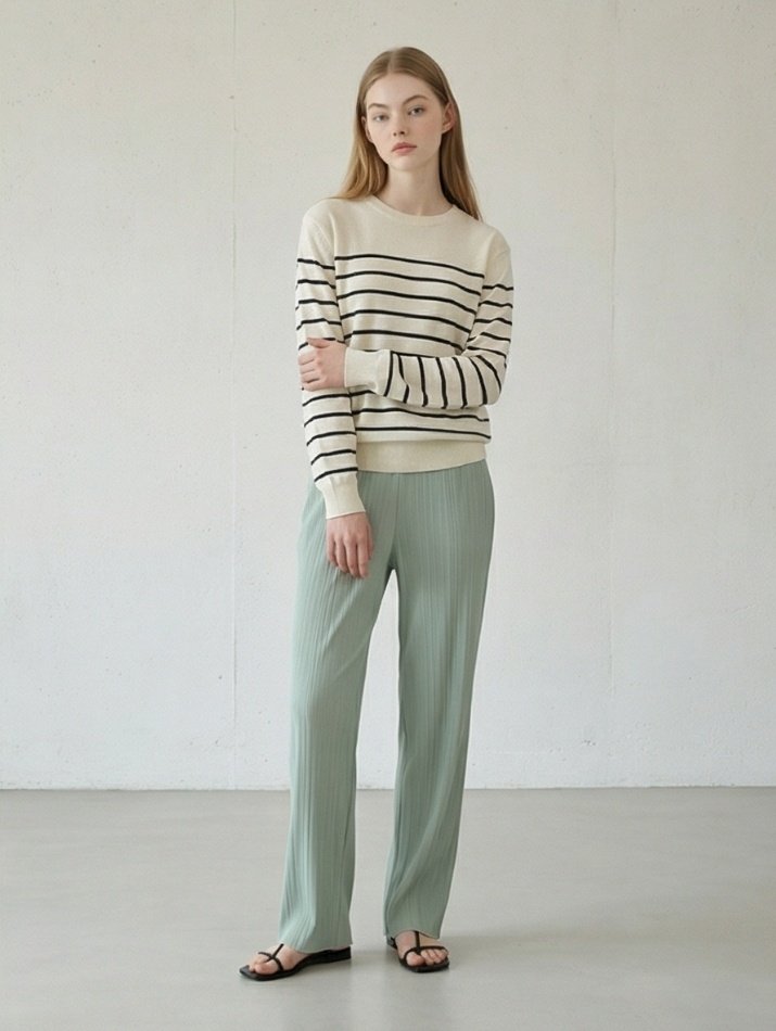 Merry J - Korean Women Fashion - #momslook - Stretch Pleated Pants - 3
