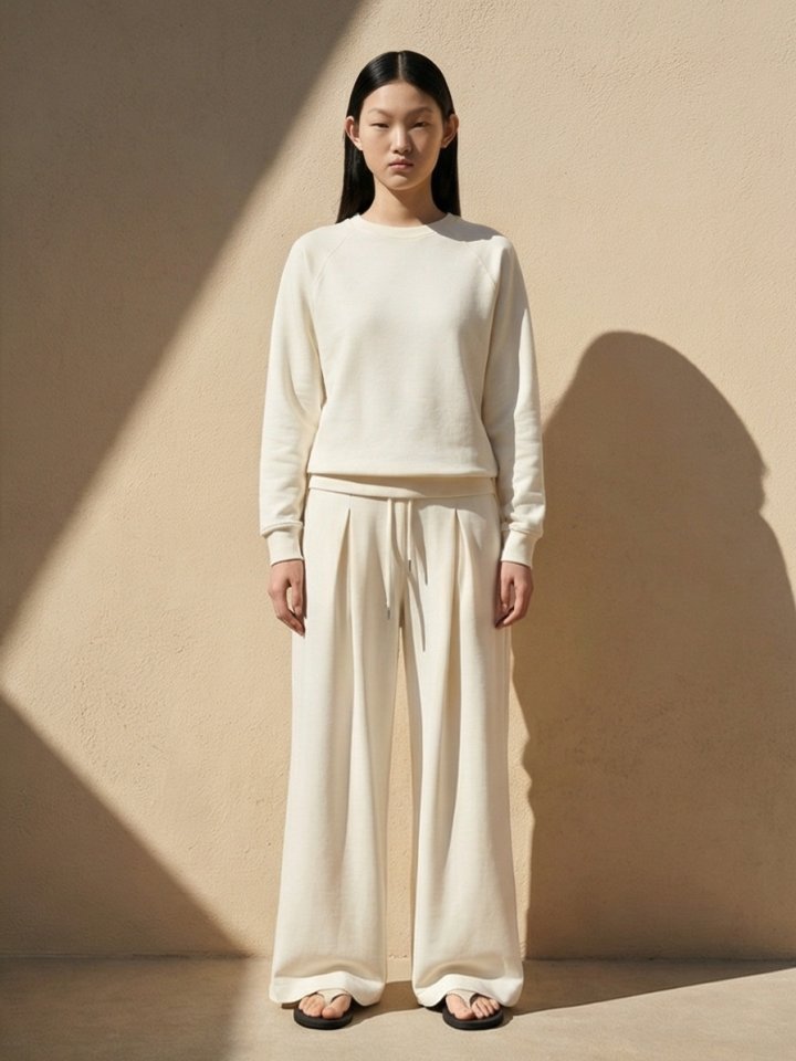 Merry J - Korean Women Fashion - #momslook - Milk Sweatshirt Set - 2