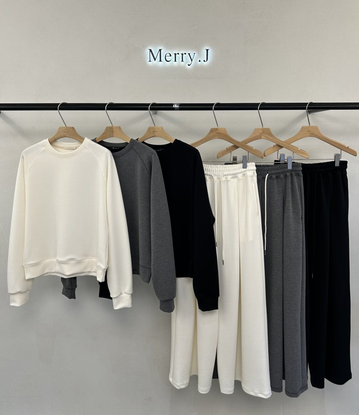 Merry J - Korean Women Fashion - #momslook - Milk Sweatshirt Set - 9