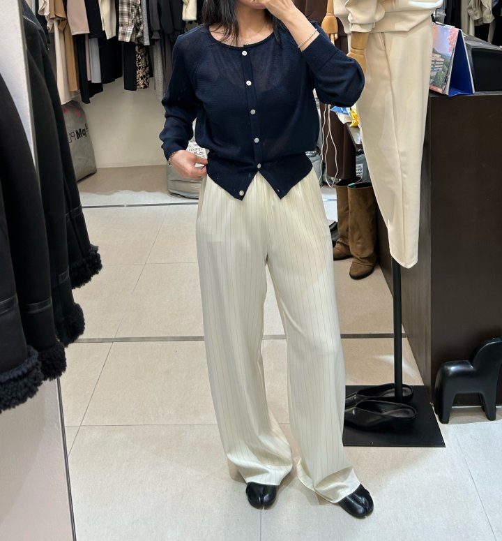 Merry J - Korean Women Fashion - #momslook - Note Stripe Pants - 12