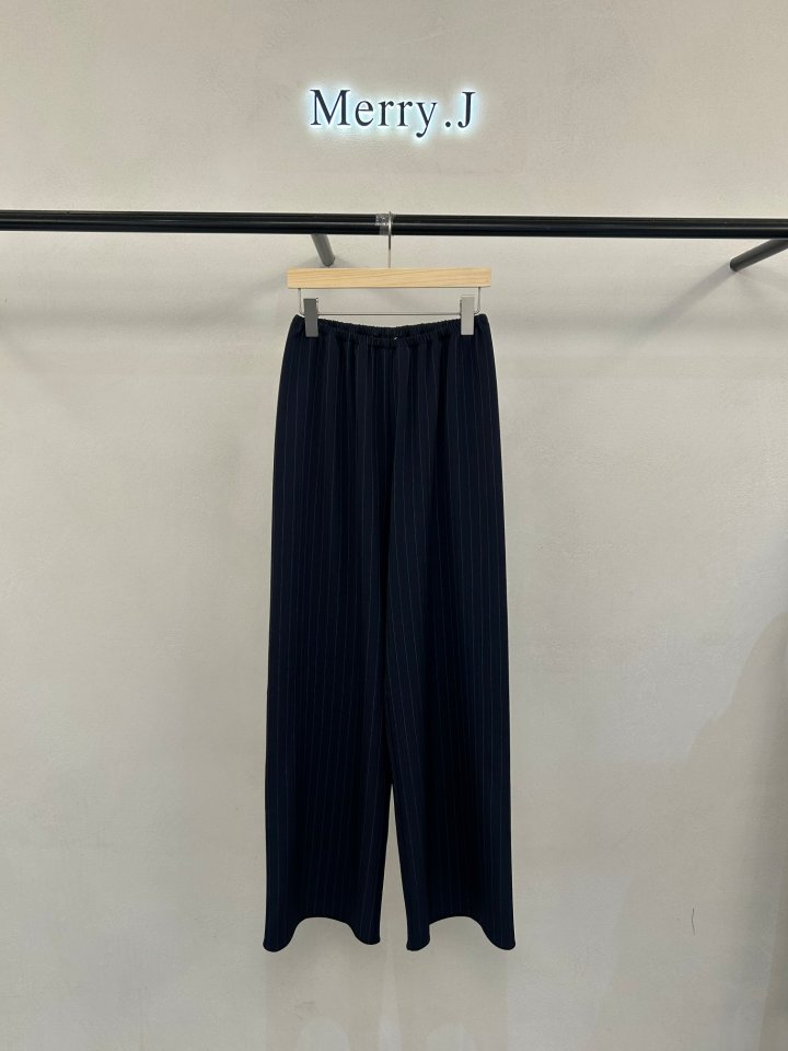 Merry J - Korean Women Fashion - #pursuepretty - Note Stripe Pants - 6