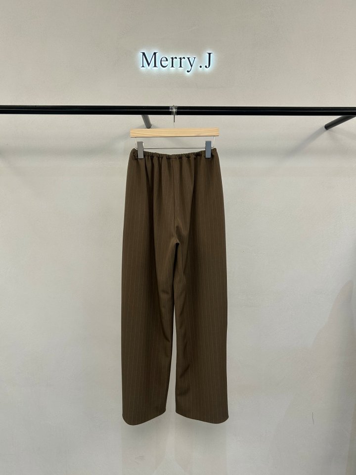 Merry J - Korean Women Fashion - #restrostyle - Note Stripe Pants - 7