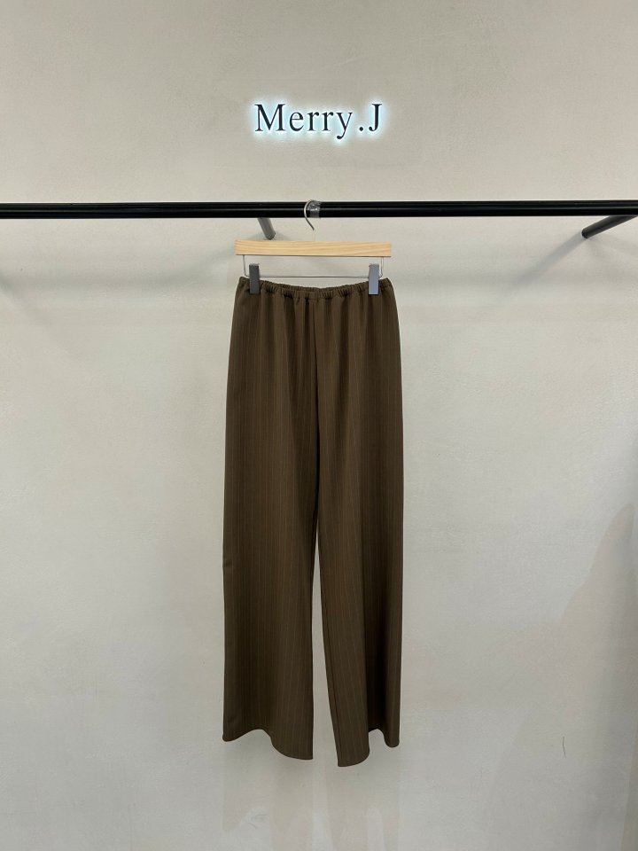 Merry J - Korean Women Fashion - #vintagekidsstyle - Note Stripe Pants - 5