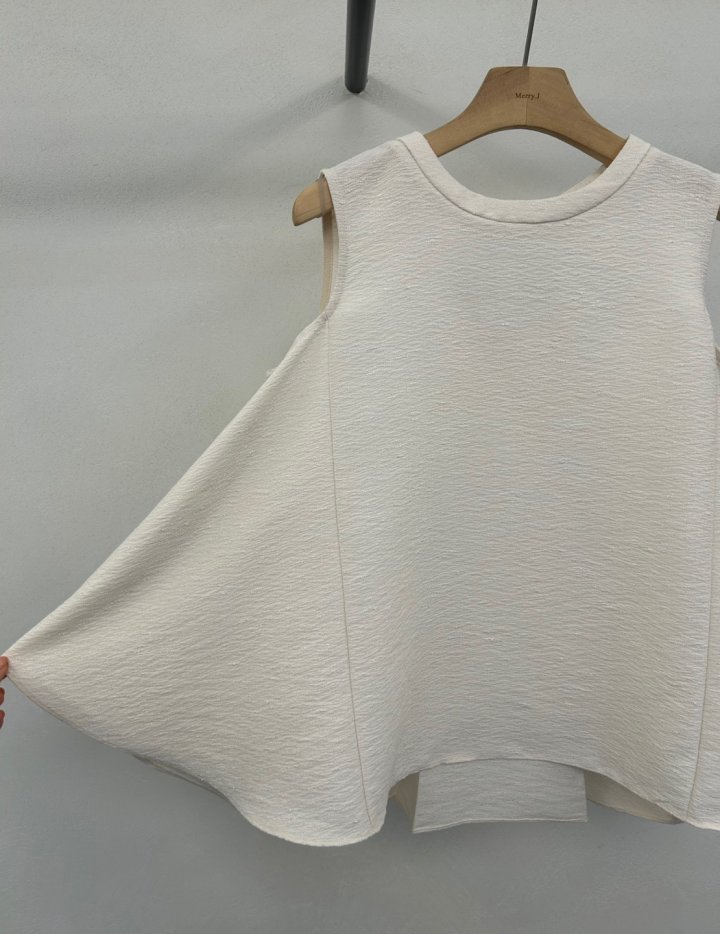 Merry J - Korean Women Fashion - #womensfashion - Summer Tweed Flare Blouse - 10