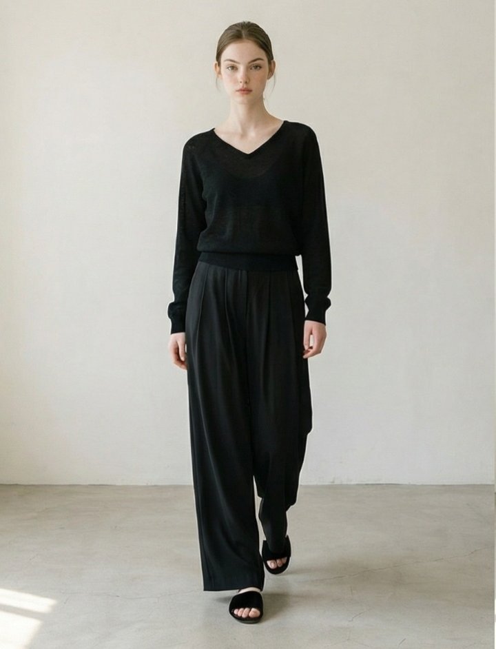Merry J - Korean Women Fashion - #momslook - Roel V-Neck Knit - 4