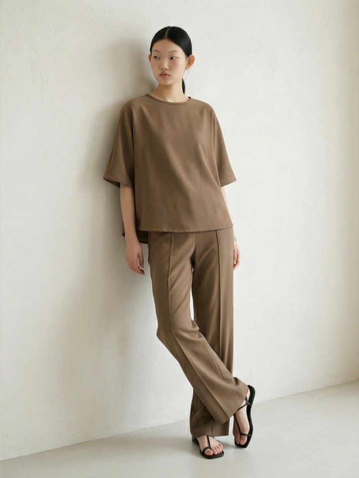 Merry J - Korean Women Fashion - #womensfashion - Rami Poncho Set - 3