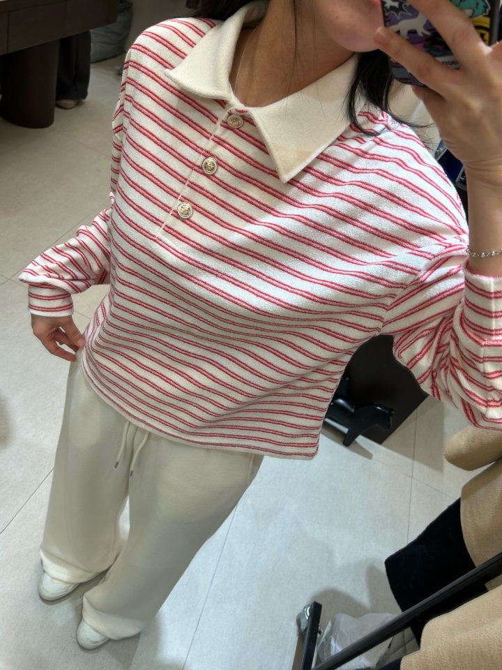 Merry J - Korean Women Fashion - #womensfashion - Cruise Collar Tee - 7