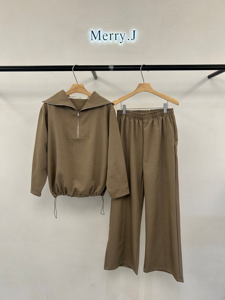 Merry J - Korean Women Fashion - #womensfashion - Beth Zip-Up Set - 5