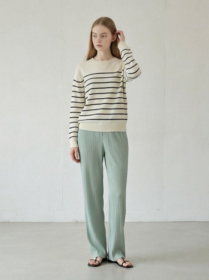 Merry J - Korean Women Fashion - #womensfashion - Stretch Pleated Pants - 2