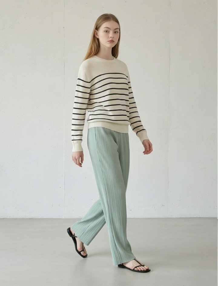 Merry J - Korean Women Fashion - #momslook - Stretch Pleated Pants - 4
