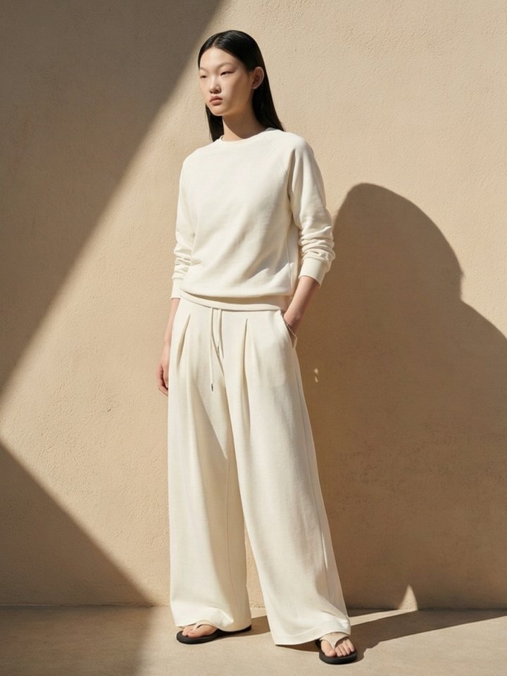 Merry J - Korean Women Fashion - #womensfashion - Milk Sweatshirt Set