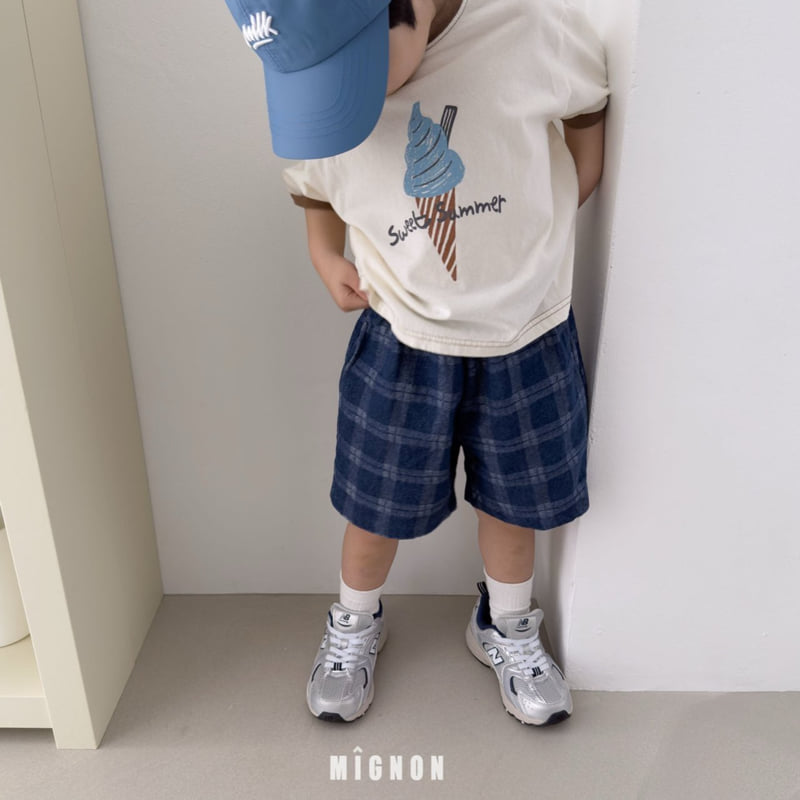 Mignon - Korean Children Fashion - #Kfashion4kids - Check Denim Pants - 3