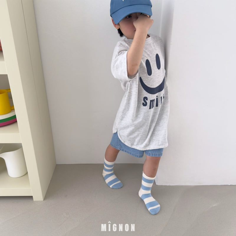 Mignon - Korean Children Fashion - #childofig - Smile Long Tee - 3
